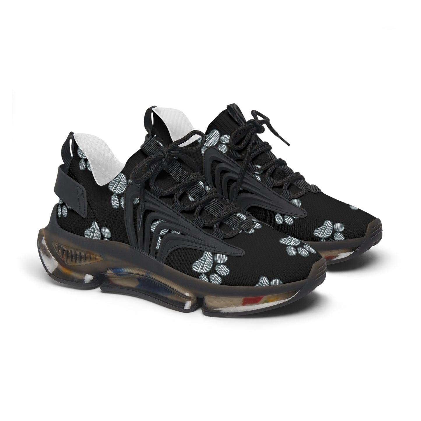 Women's Mesh Sneakers - Paw Printed