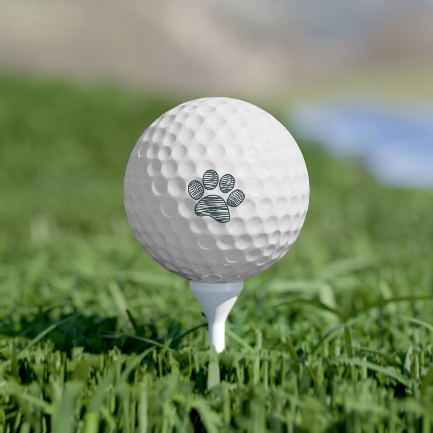 Personalized Golf Balls with "Paw" Print – Set of 6 Surlyn Material