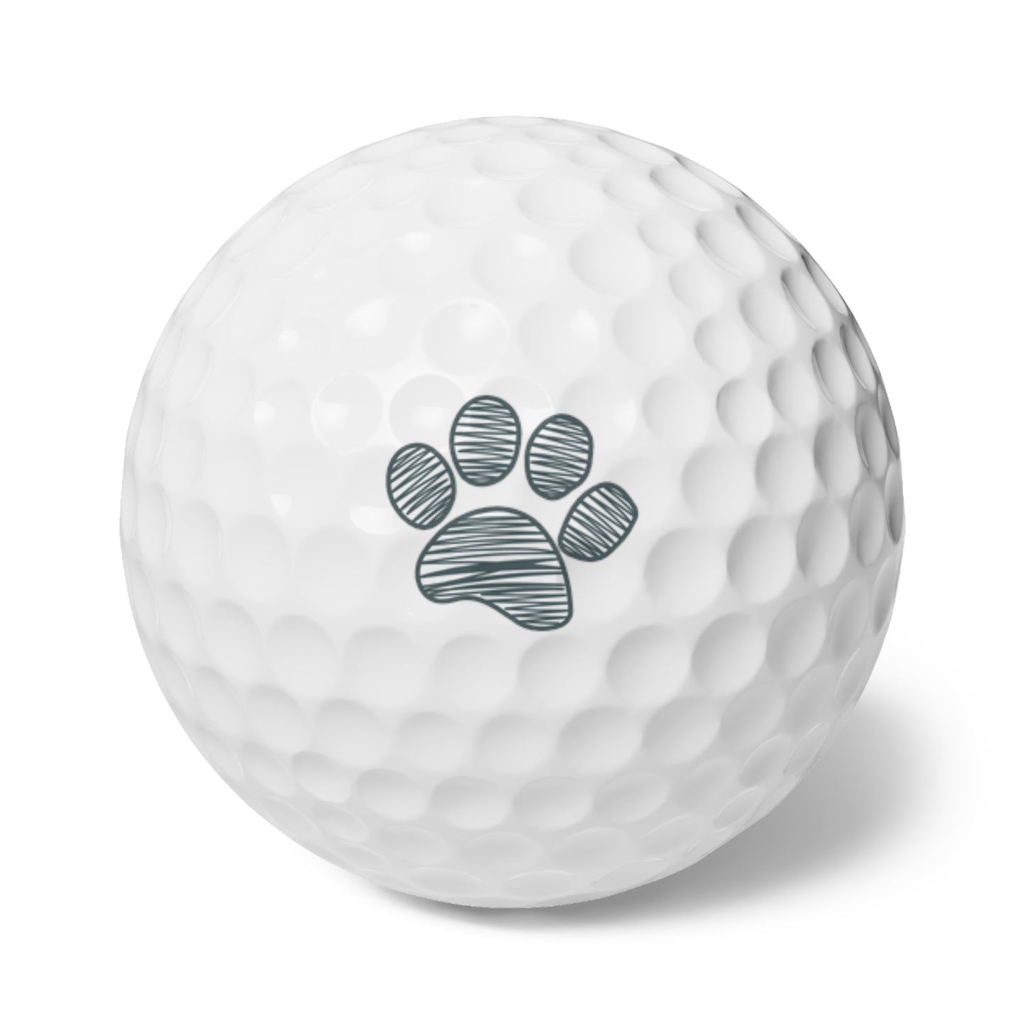 Personalized Golf Balls with "Paw" Print – Set of 6 Surlyn Material