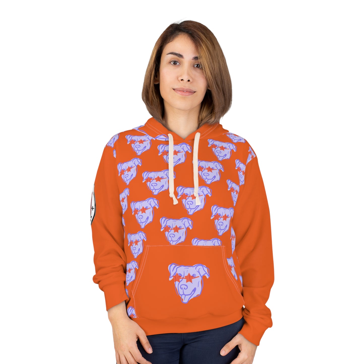 Unisex Pullover Hoodie for Dog Parents (AOP) "Starry-Eyed Dog" Collection