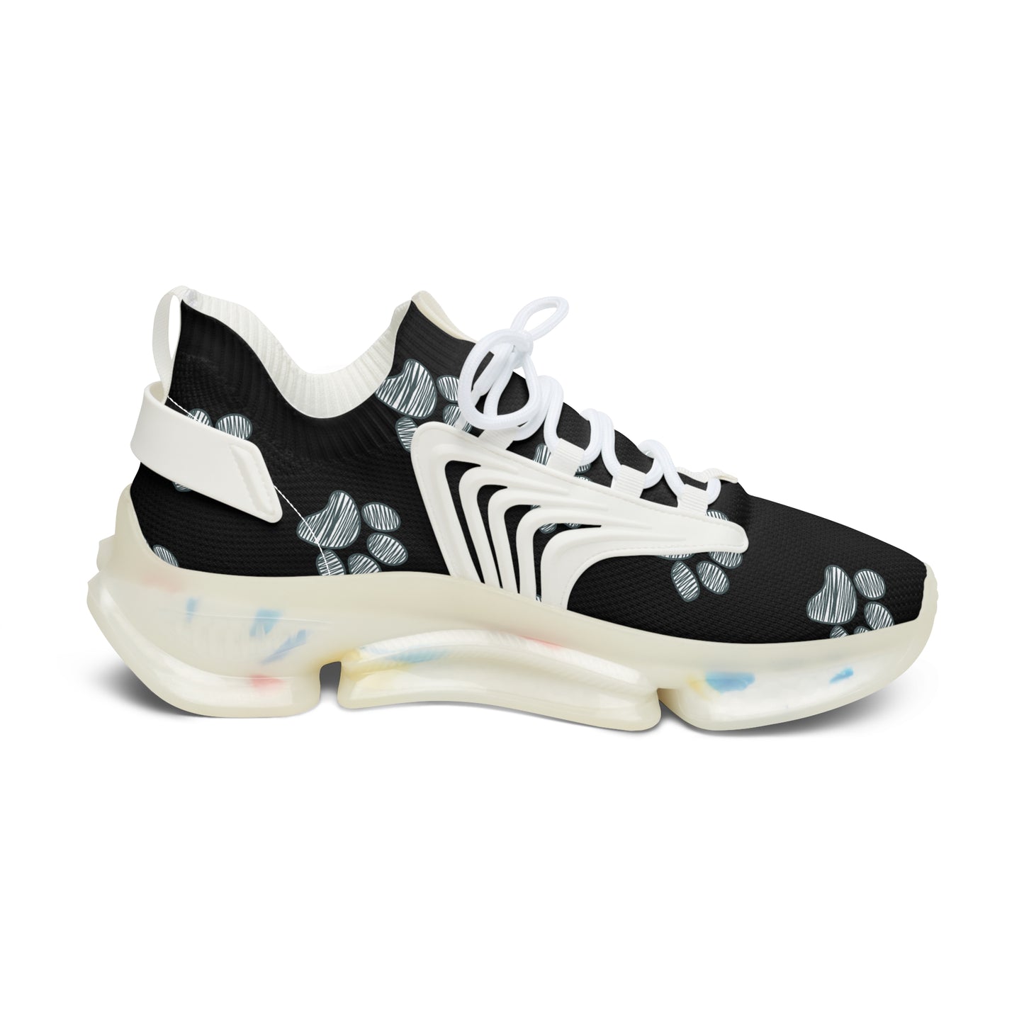 Women's Mesh Sneakers - Paw Printed