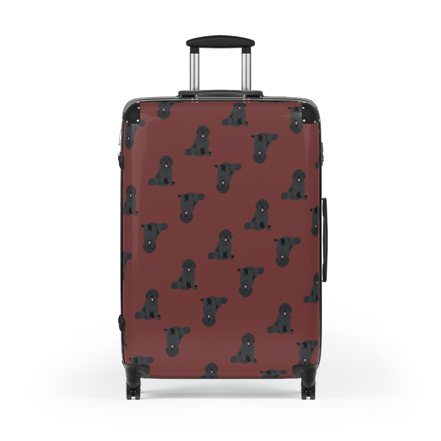 Suitcase - Travel Luggage "Black Dog"-Patterned for Dog Owners