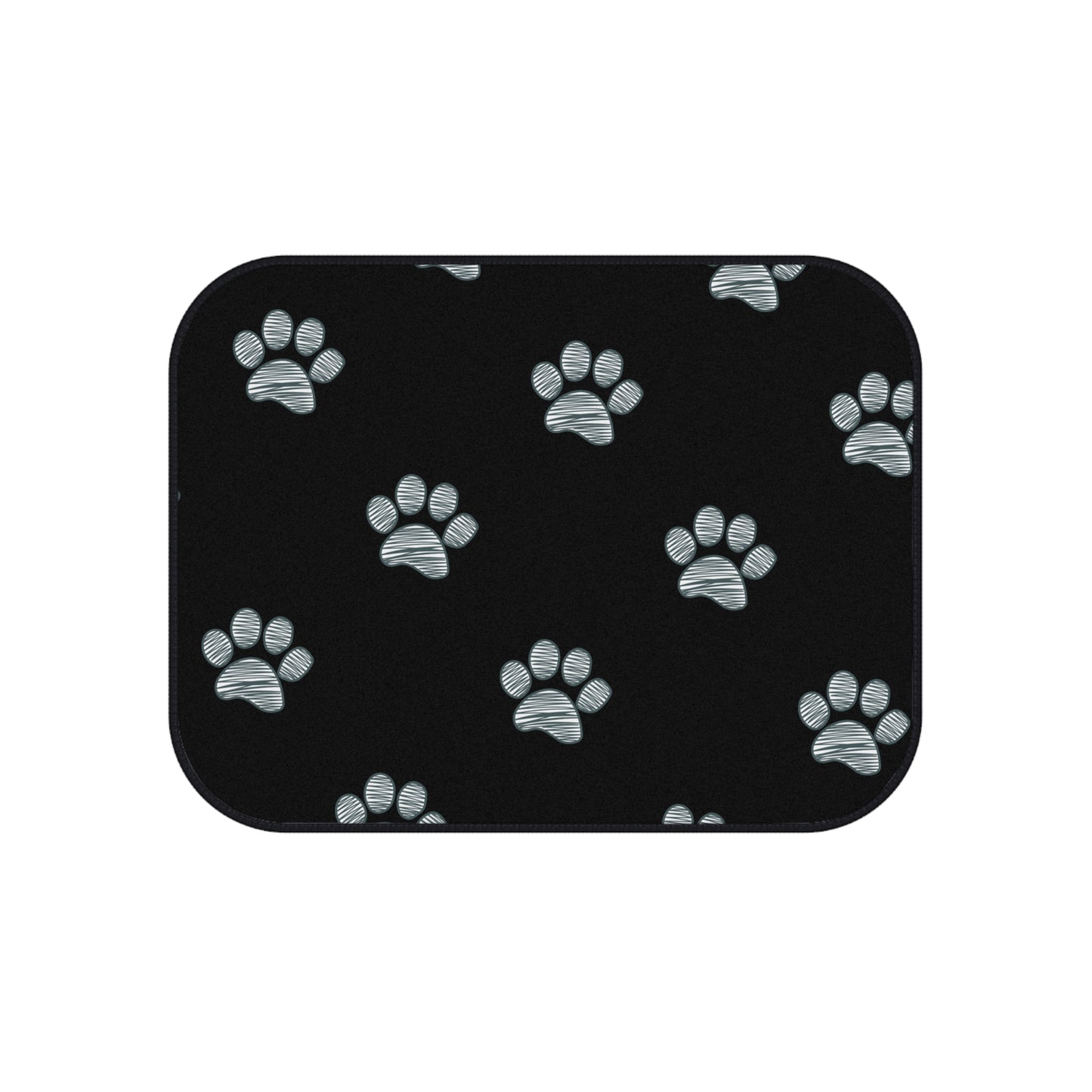 Paw Print Car Mats Set - Floor Protectors for Dog Owners Anti-slip Durable