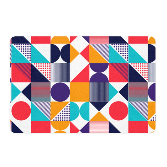 Dog and Ruppy Abstract Food Mat (12x18) Non-Slip Base