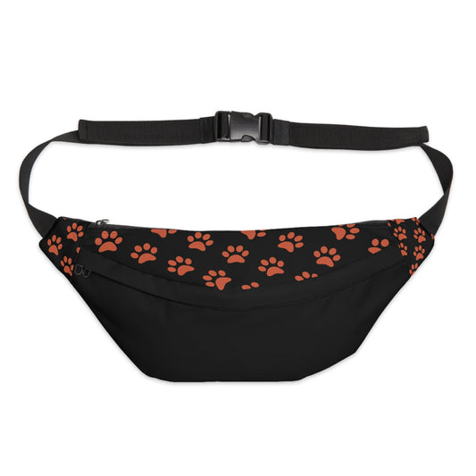 Large Fanny Pack for Dog Treats "Red Paw" Practical Utilitarian