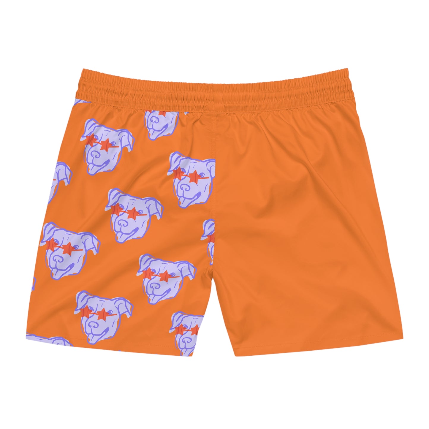 Men's Mid-Length Swim Shorts "Starry-Eyed" for Dog Owner - Relaxed Fit