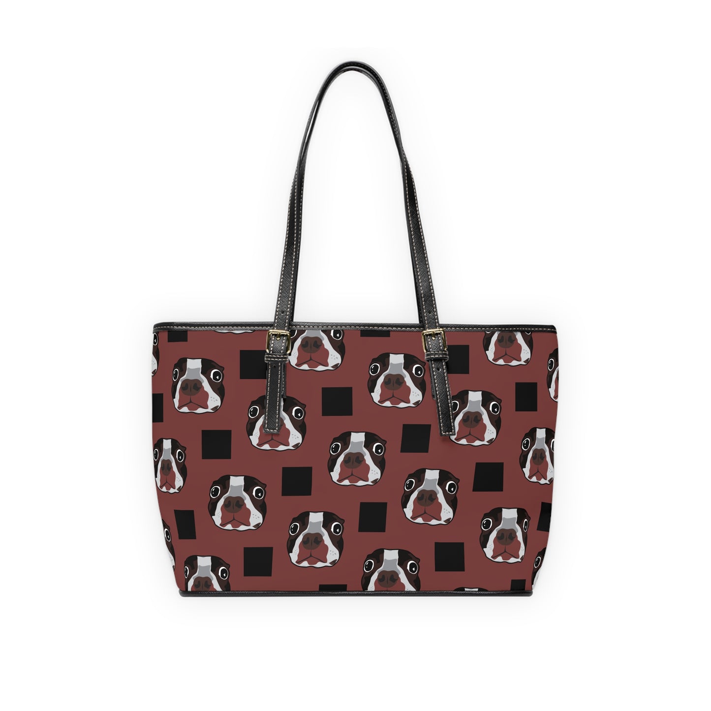 Dog Fashion PU Leather Shoulder Bag "Wonder Dog" Burgundy