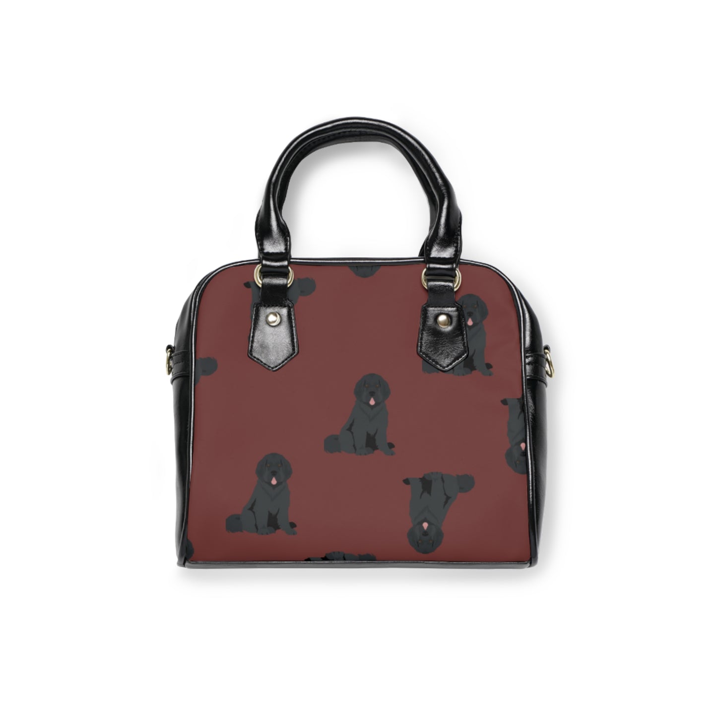 Shoulder Handbag High-Grade PU Leather With Dog Print For Dog Owners