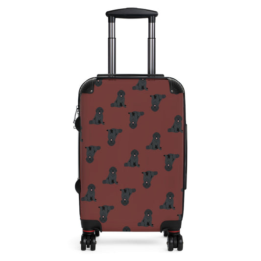 Suitcase - Travel Luggage "Black Dog"-Patterned for Dog Owners