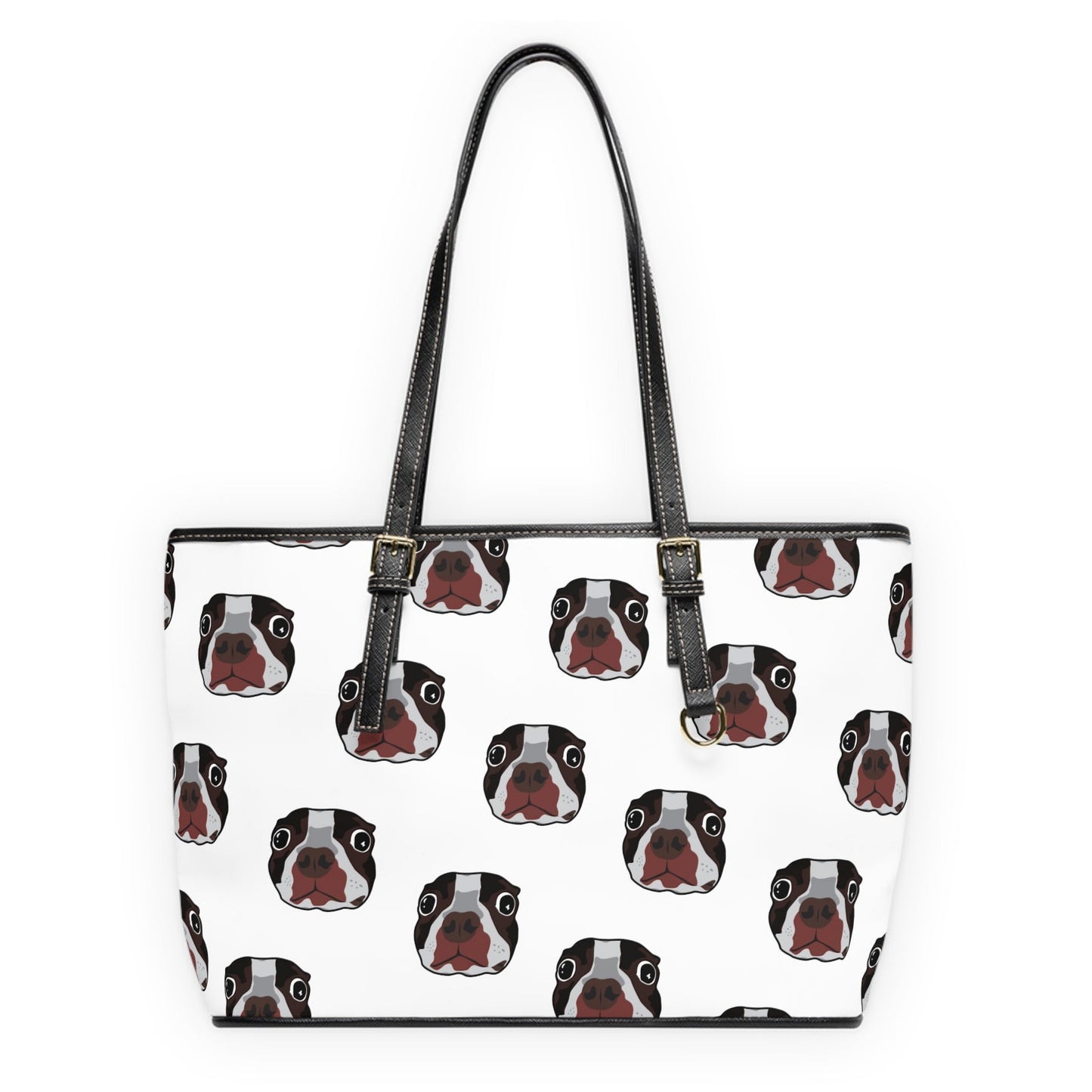 Dog Fashion PU Leather Shoulder Bag "Wonder Dog" White