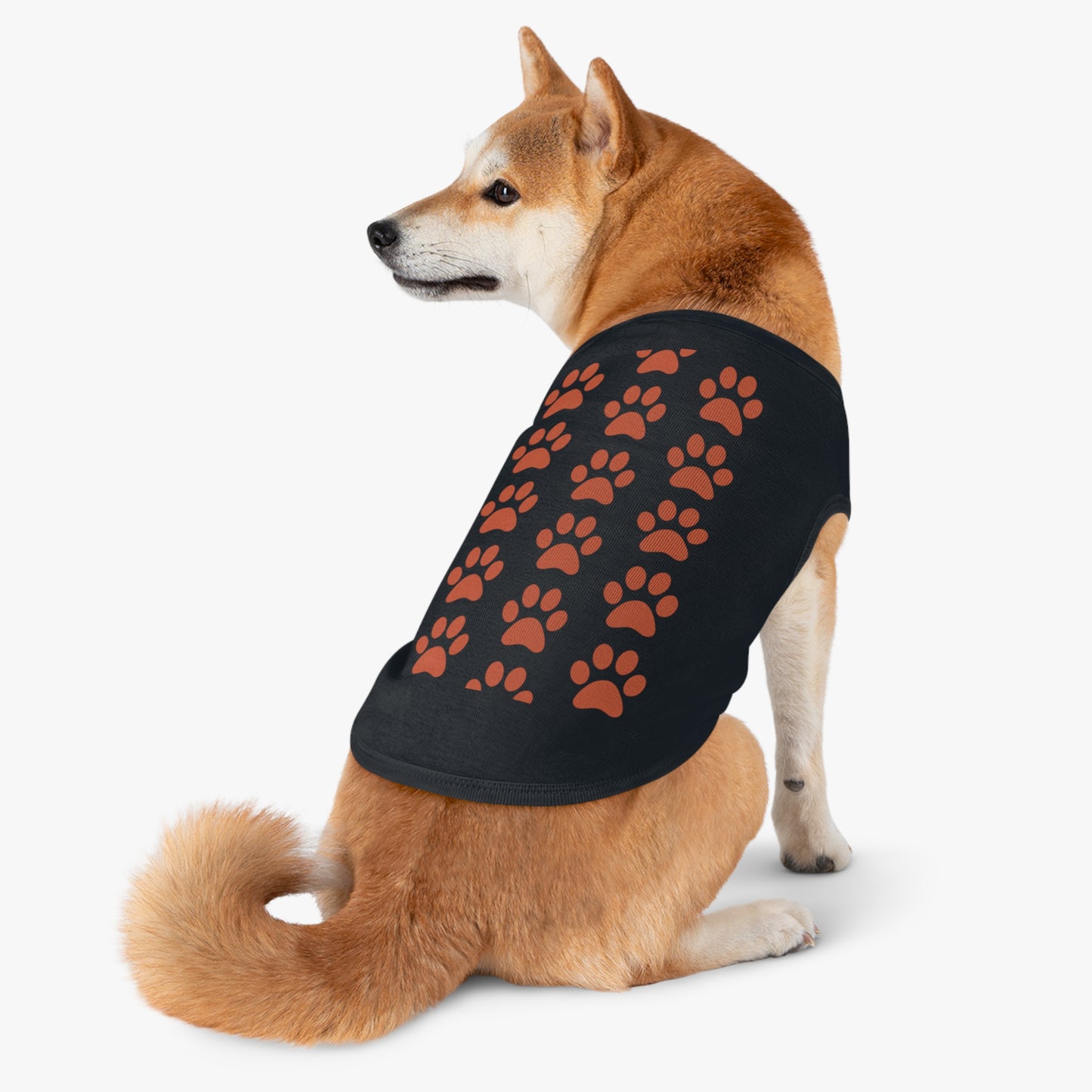 Dog Tank Cotton Top "Red Paw"