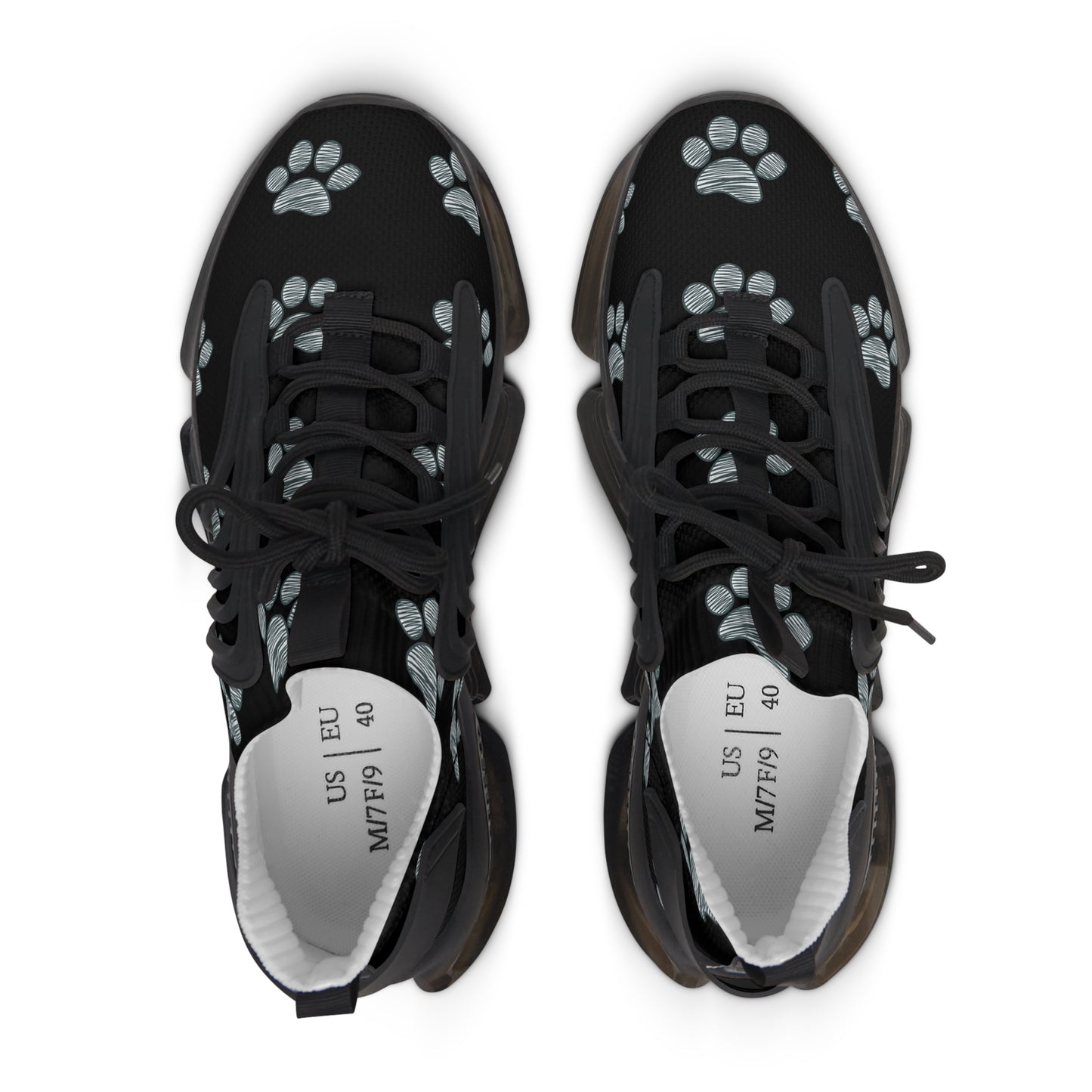 Women's Mesh Sneakers - Paw Printed