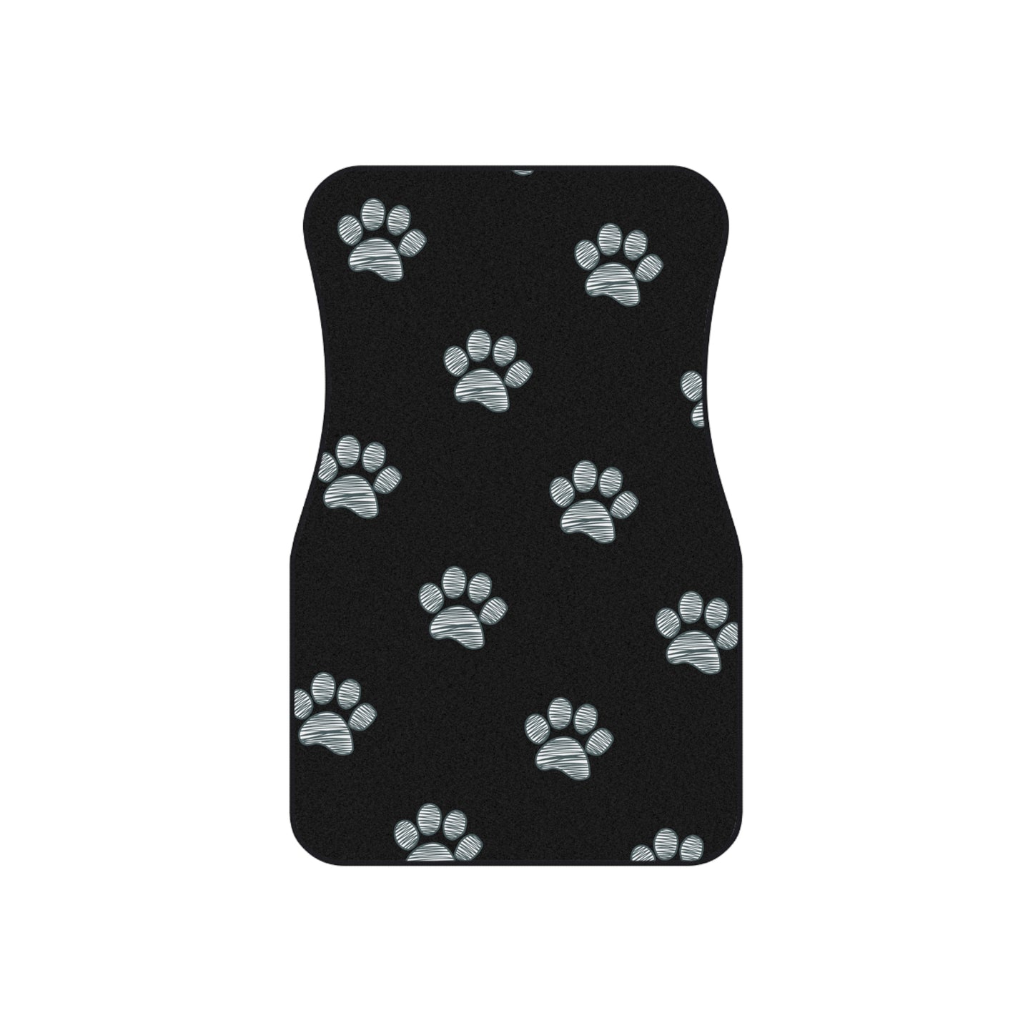 Paw Print Car Mats Set - Floor Protectors for Dog Owners Anti-slip Durable