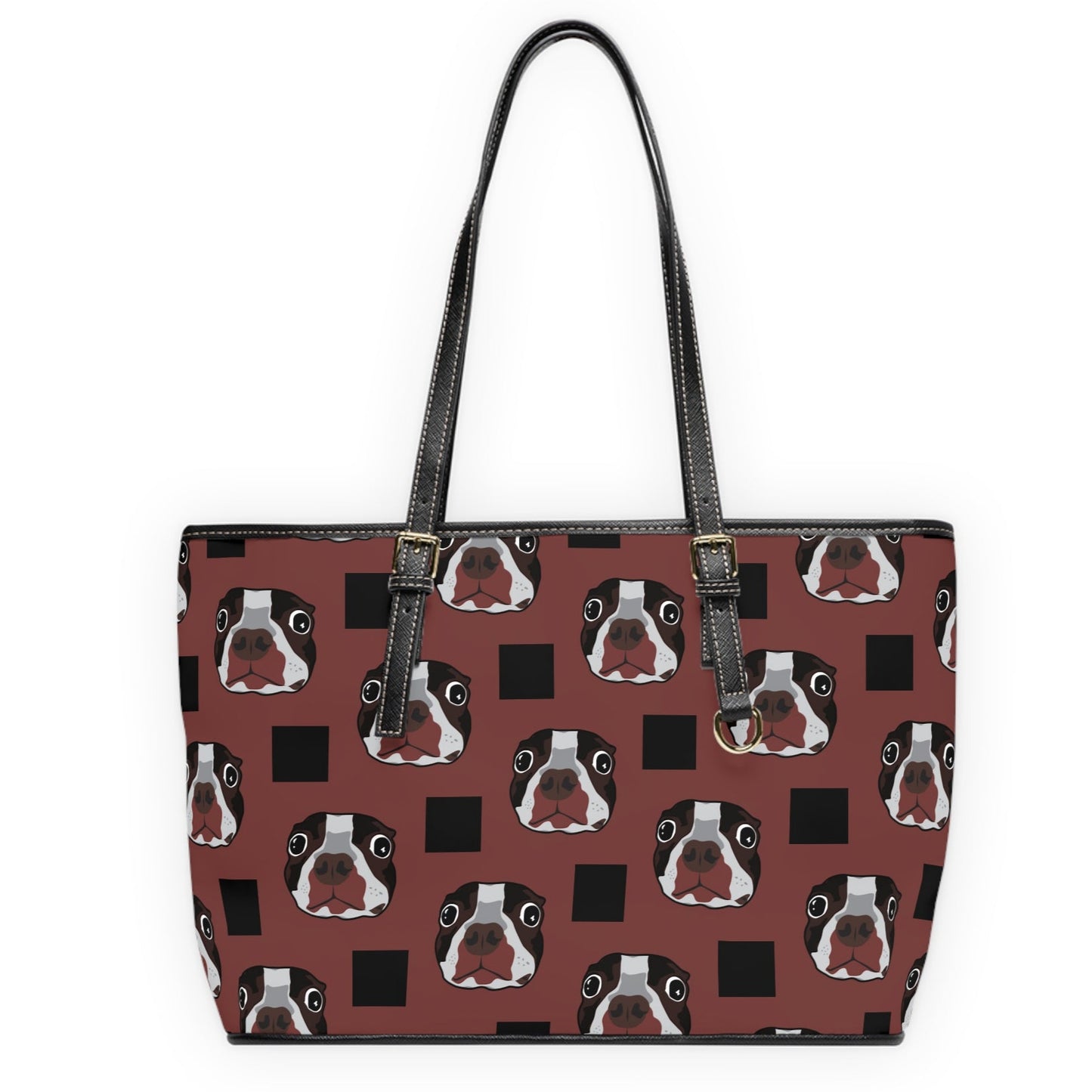 Dog Fashion PU Leather Shoulder Bag "Wonder Dog" Burgundy